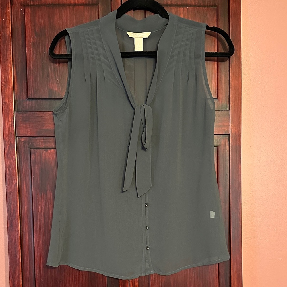 Banana Republic Dark Gray Sleeveless Blouse